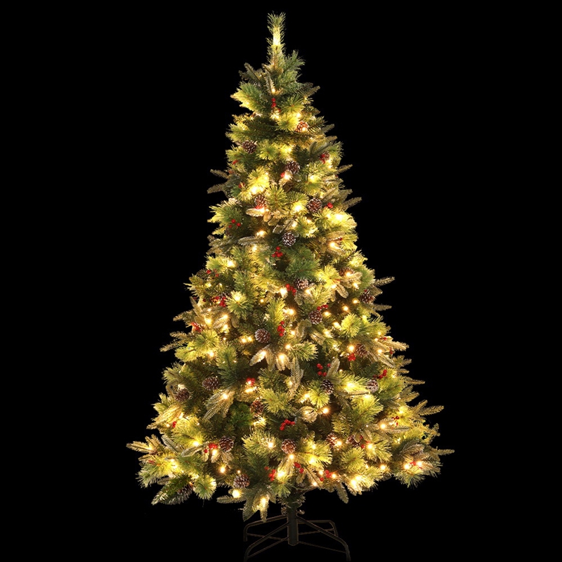 Jingle Jollys 2.1M Christmas Tree with Pine Cones Red Berries Prelit LED Warm Lights/Product Detail/Decor