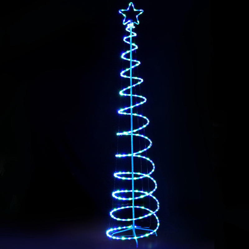 Jingle Jollys 2.4M LED Christmas Tree Solar Motif Lights 8 Modes Multi-Colour/Product Detail/Decor
