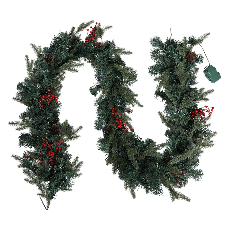 Jingle Jollys 2.4M Christmas Garland with Ornament Warm Lights Xmas Tree Decor/Product Detail/Decor