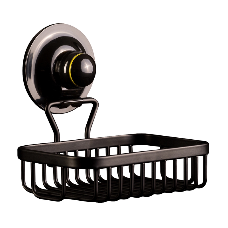 KiahLoc Black Soap Holder Basket Removable Stainless Suction/Product Detail/Homewares