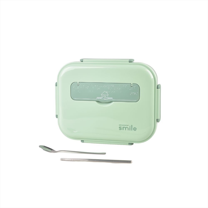 Kylin 304 Stainless Steel 5 Divided Smile Small Lunch Box With Soup Pot - Green/Product Detail/Lunchboxes