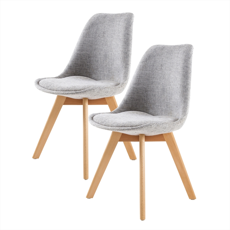 La Bella 2 Set Grey Retro Dining Cafe Chair Padded Seat/Product Detail/Homewares