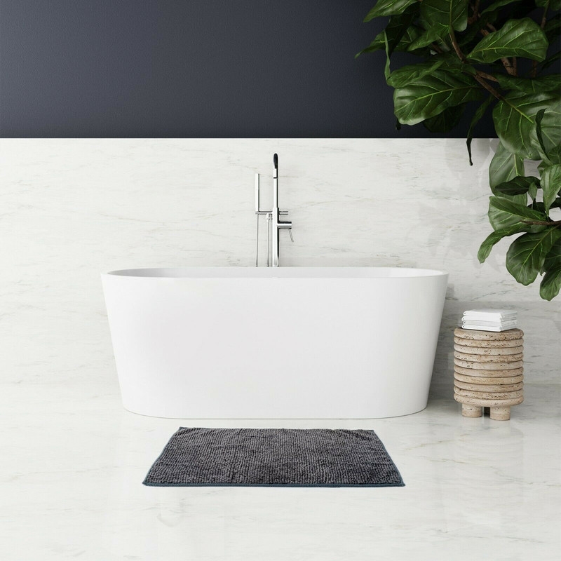 Microfiber Shower & Bathroom Bath Mat Non Slip Soft Pile Design (Dark Grey)/Product Detail/Homewares