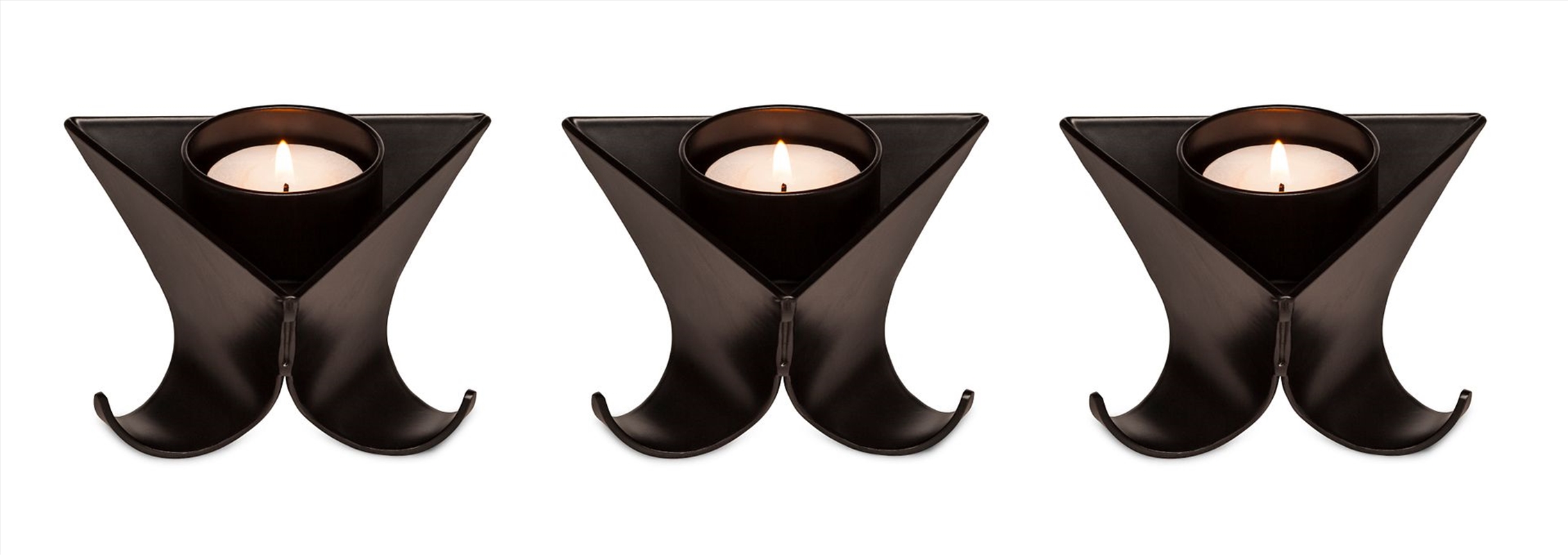 Small Decorative Black Metal Tea Light Candle Holders in Set of 3/Product Detail/Candles