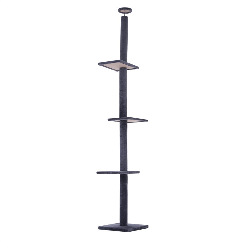 Paw Mate 278cm Grey Cat Tree PILLAR Scratcher Adjustable Floor to Ceiling Condo Tower/Product Detail/Pet Accessories