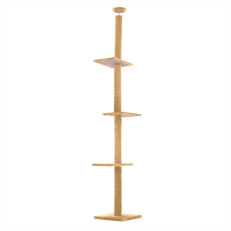 Paw Mate 278cm Brown Cat Tree PILLAR Scratcher Adjustable Floor to Ceiling Condo Tower/Product Detail/Pet Accessories