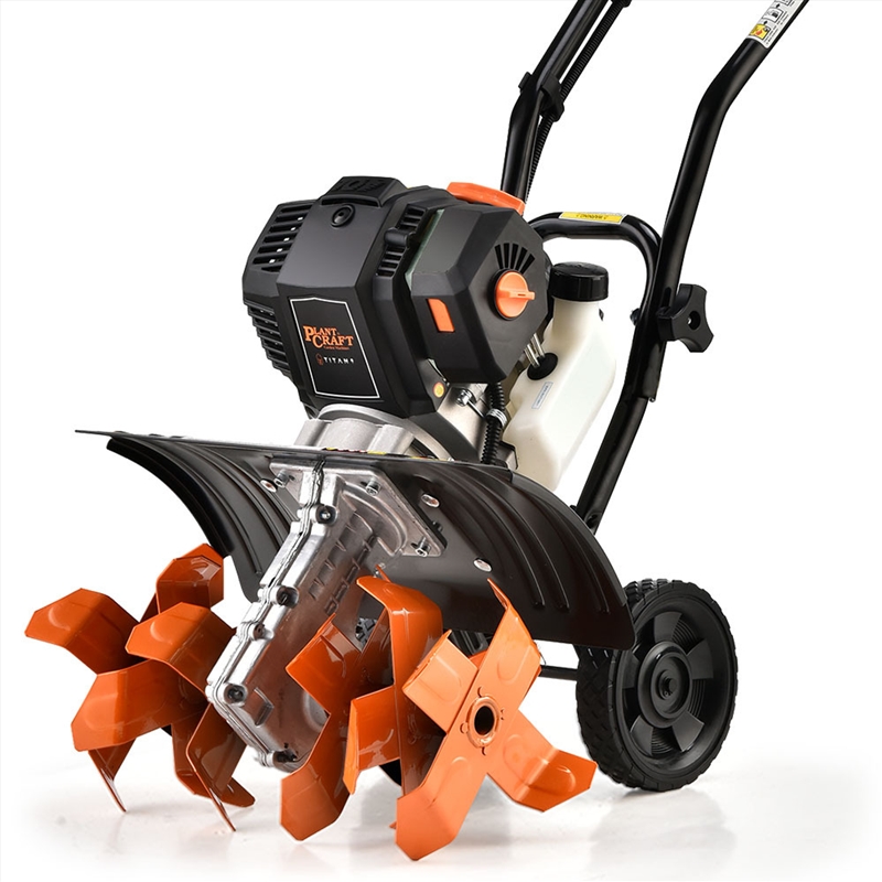 PLANTCRAFT 46CC Garden Cultivator Tiller Handheld 15" Inch Petrol 4-Stroke Titan 9/Product Detail/Outdoor