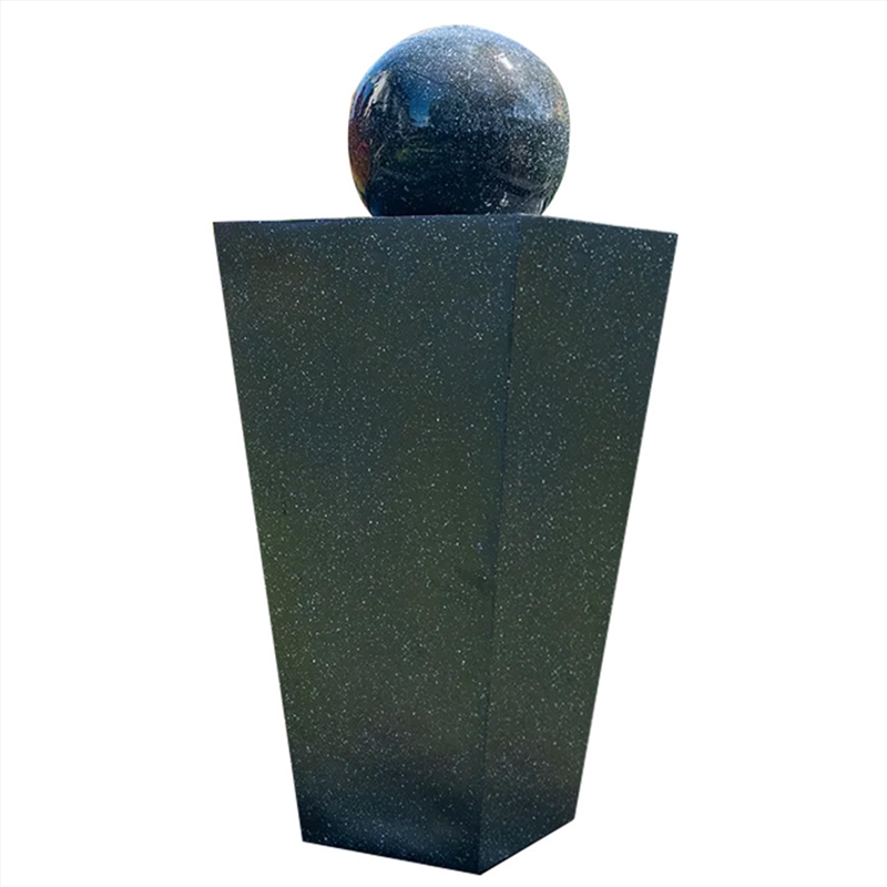 PROTEGE Contemporary Solar Powered Water Feature Fountain with LED Lights - Dark Grey/Product Detail/Outdoor