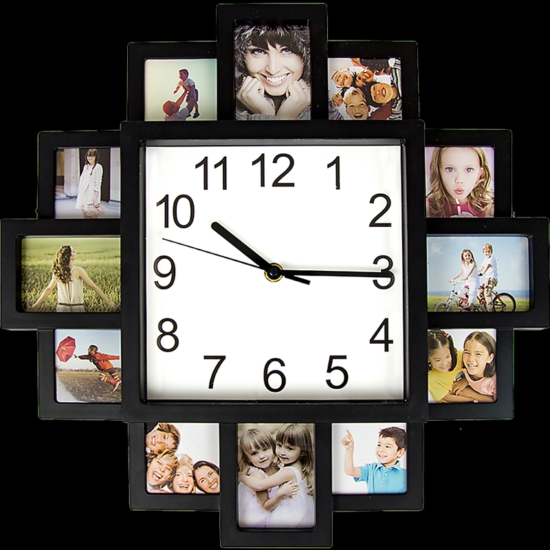 Photo Frame Clock Picture Collage 12-P Display Wall Clock Photowall Home DÃ©cor/Product Detail/Clocks