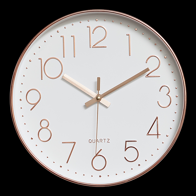 Modern Wall Clock Silent Non-Ticking Quartz Battery Operated Rose Gold/Product Detail/Clocks