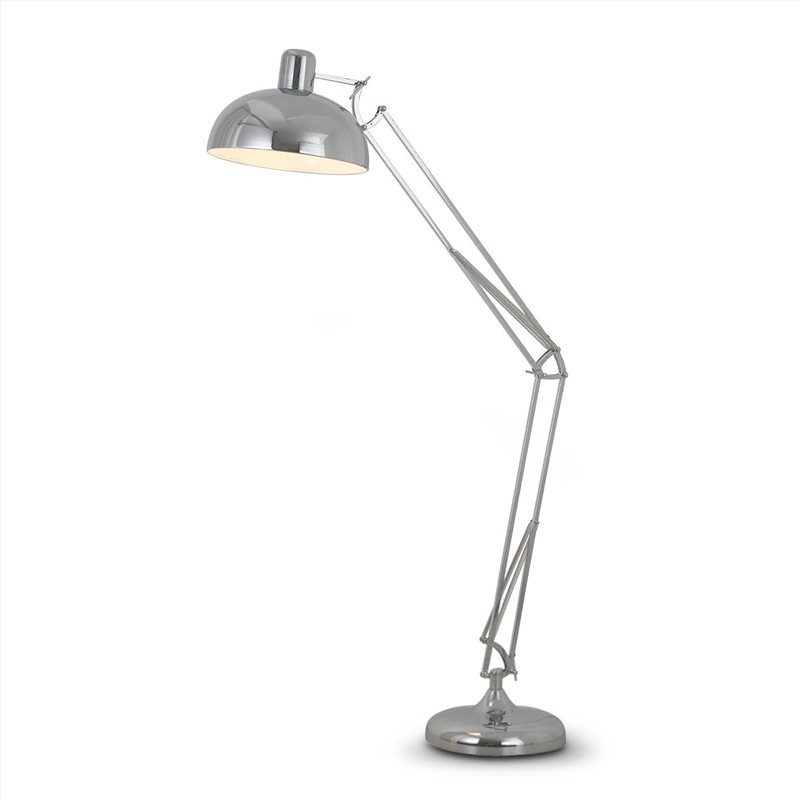 Sarantino Metal Architect Floor Lamp Shade Adjustable Height - Chrome/Product Detail/Lighting