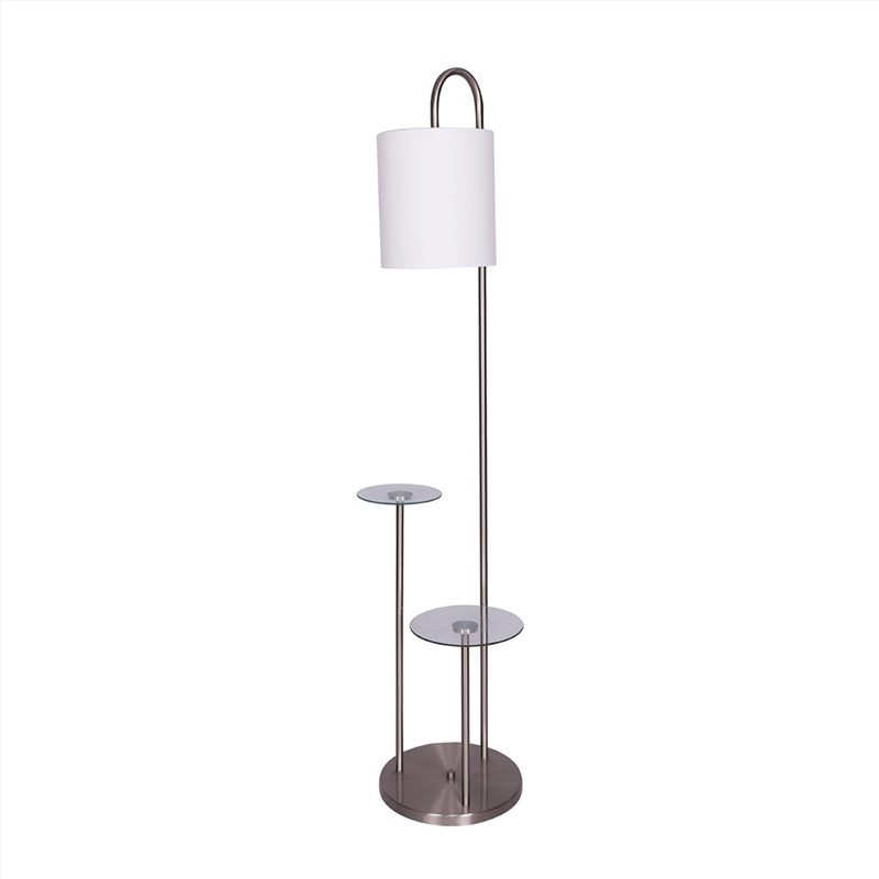 Sarantino Metal Floor Lamp with Glass Shelves/Product Detail/Lighting