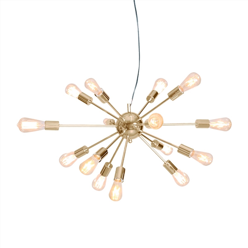 Sarantino 15-Light Sputnik Chandelier in Brass Finish/Product Detail/Lighting