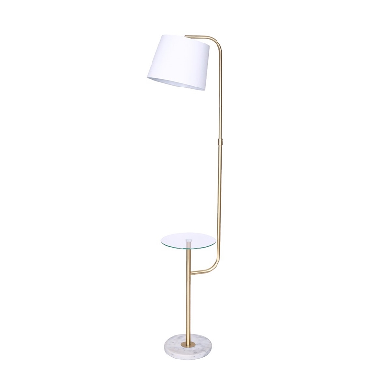 Sarantino Glass End Brass Finish Table Top Floor Lamp/Product Detail/Lighting