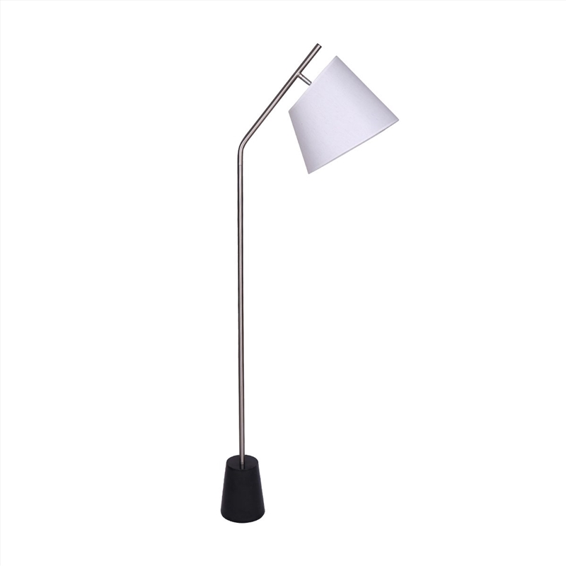 Sarantino Metal Floor Lamp Nickel Finish with Black Marble Base/Product Detail/Lighting