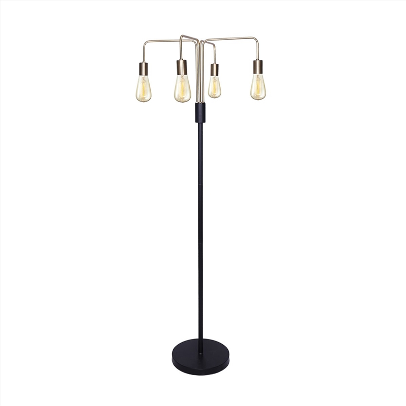 Sarantino Modern Exposed Bulb 4-Arm Industrial Light Floor Lamp/Product Detail/Lighting