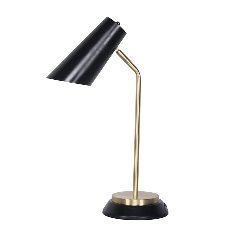 Sarantino Electric Reading Light Table Lamp Brass Finish - Black/Product Detail/Lighting