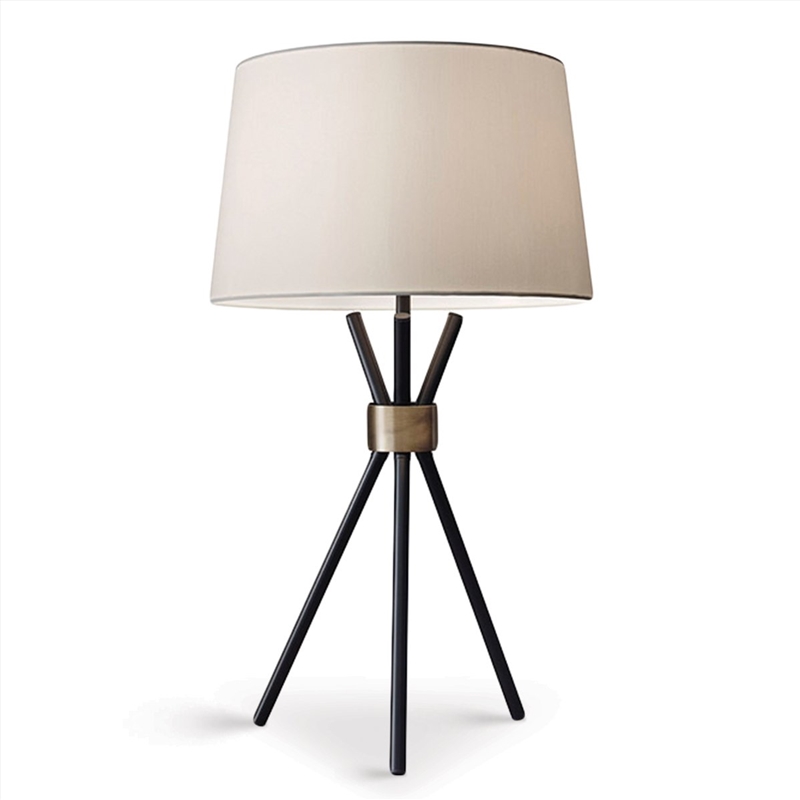 Sarantino Metal Tripod Table Lamp with Antique Brass Accent/Product Detail/Lighting