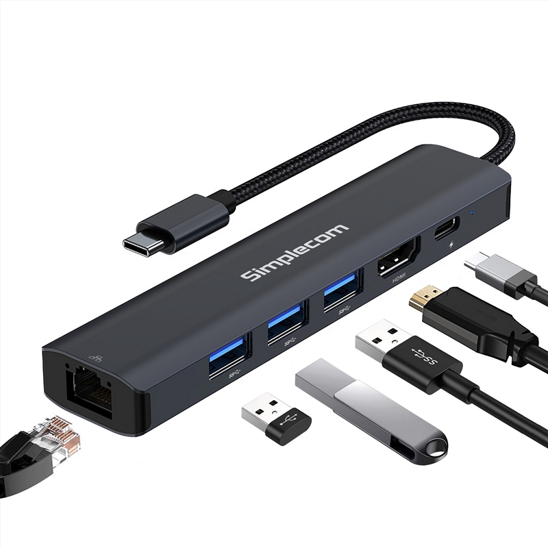 Simplecom CHN560 USB-C SuperSpeed 6-in-1 Multiport Adapter Docking Station/Product Detail/Electronics
