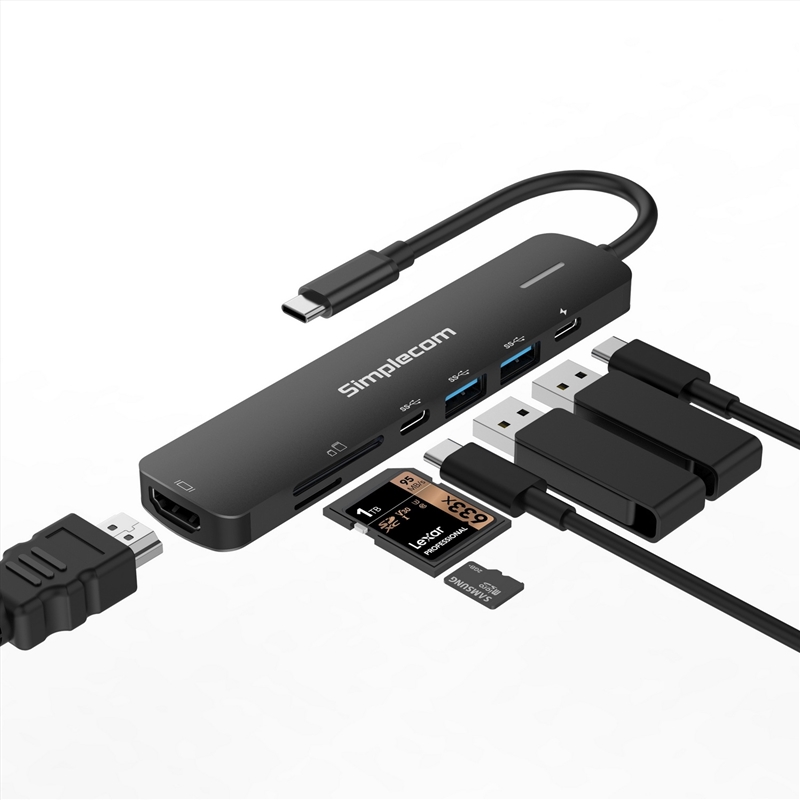 Simplecom CHT570 USB-C SuperSpeed 7-in-1 Multiport Hub Adapter HDMI 2.0 Docking Station/Product Detail/Electronics