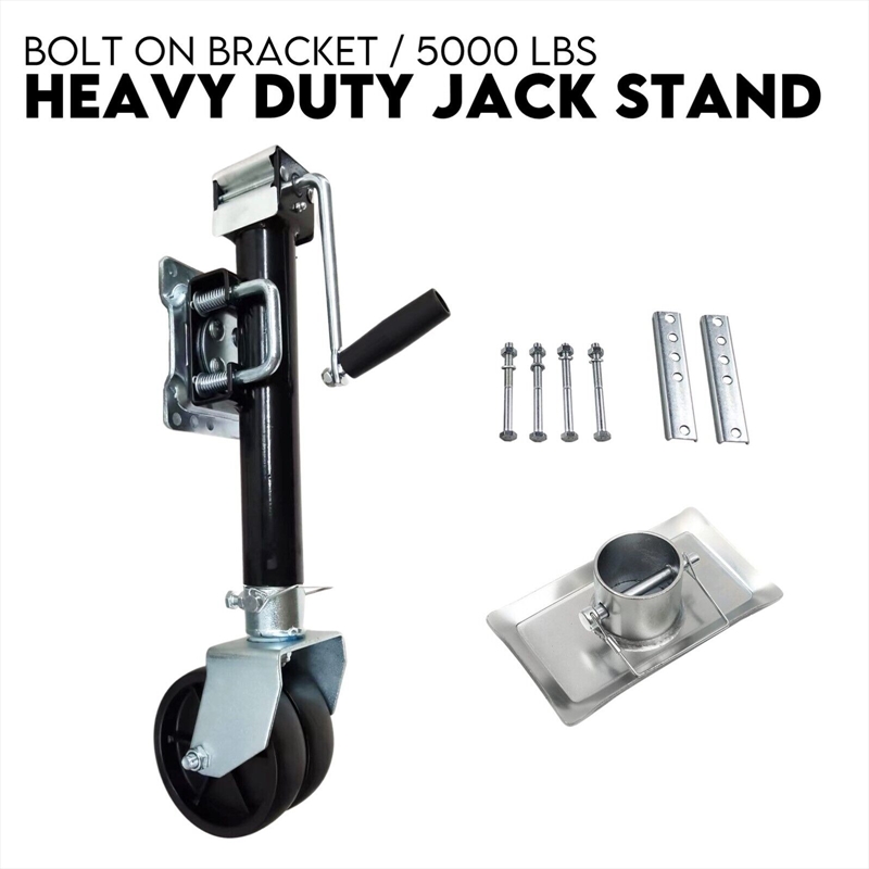 TRAILER PARTS TRAILER CARAVAN JACK STAND /JOCKEY WHEEL DRAW BAR FITMENT 5000LBS/Product Detail/Outdoor