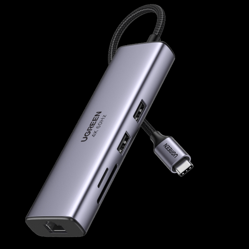 UGREEN 60515 USB-C to HDMI/Ethernet Adapter with Card Reader/Product Detail/Electronics