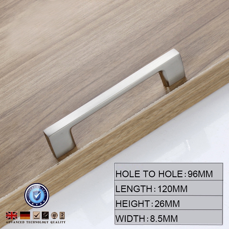 Brushed Nickel Kitchen Door Cabinet Drawer Handle Pulls 96MM/Product Detail/Homewares