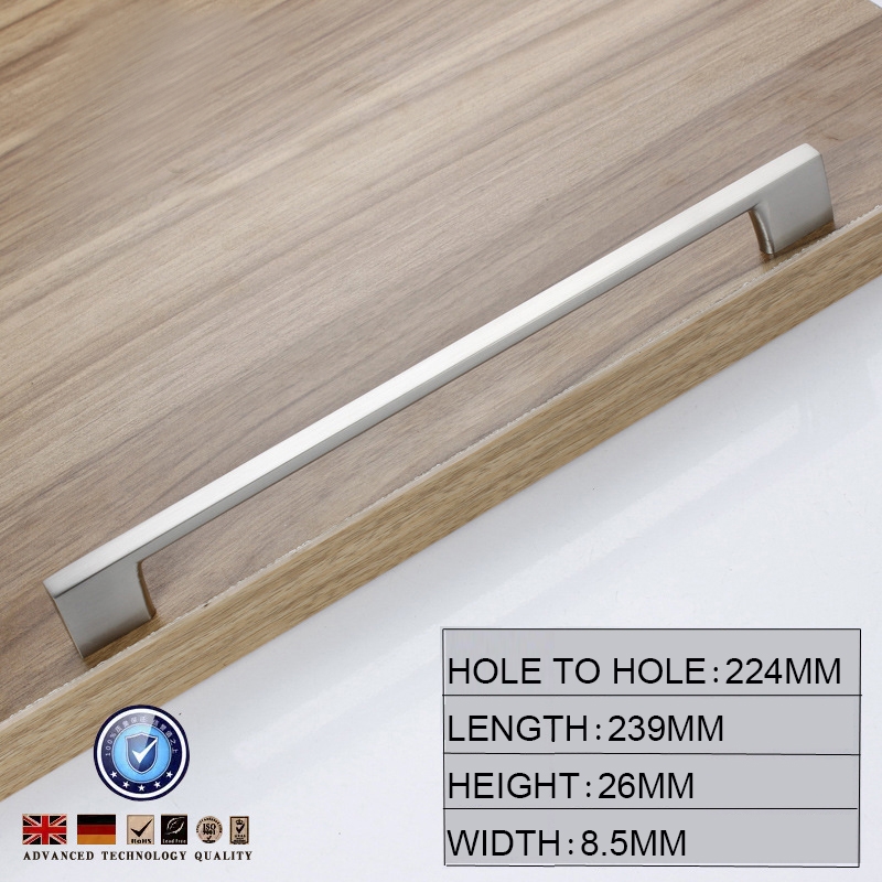 Brushed Nickel Kitchen Door Cabinet Drawer Handle Pulls 224MM/Product Detail/Homewares