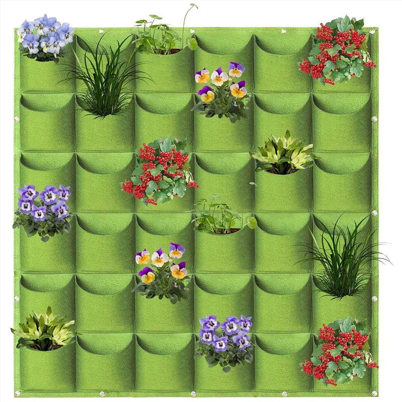 36 Pockets Wall Hanging Planter Planting Grow Bag Vertical Garden Vegetable Flower Green/Product Detail/Garden
