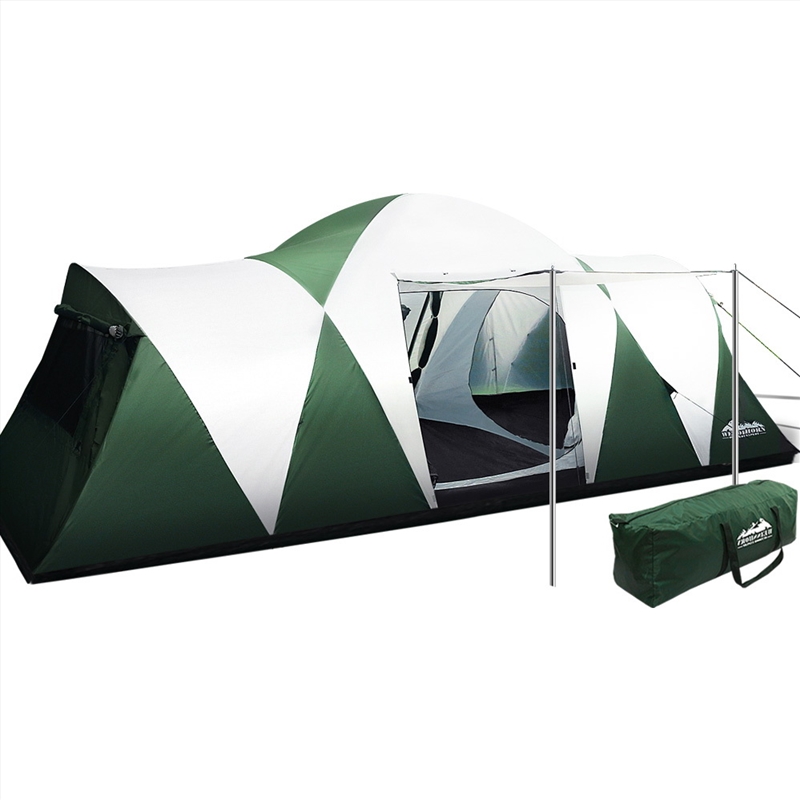 Weisshorn Family Camping Tent 12 Person Hiking Beach Tents (3 Rooms) Green/Product Detail/Outdoor