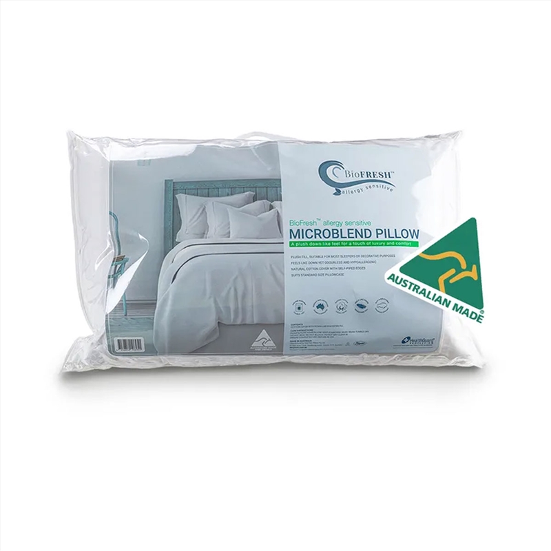 Easyrest BioFresh Allergy Sensitive Microblend Standard Pillow 48 x 73 cm/Product Detail/Homewares