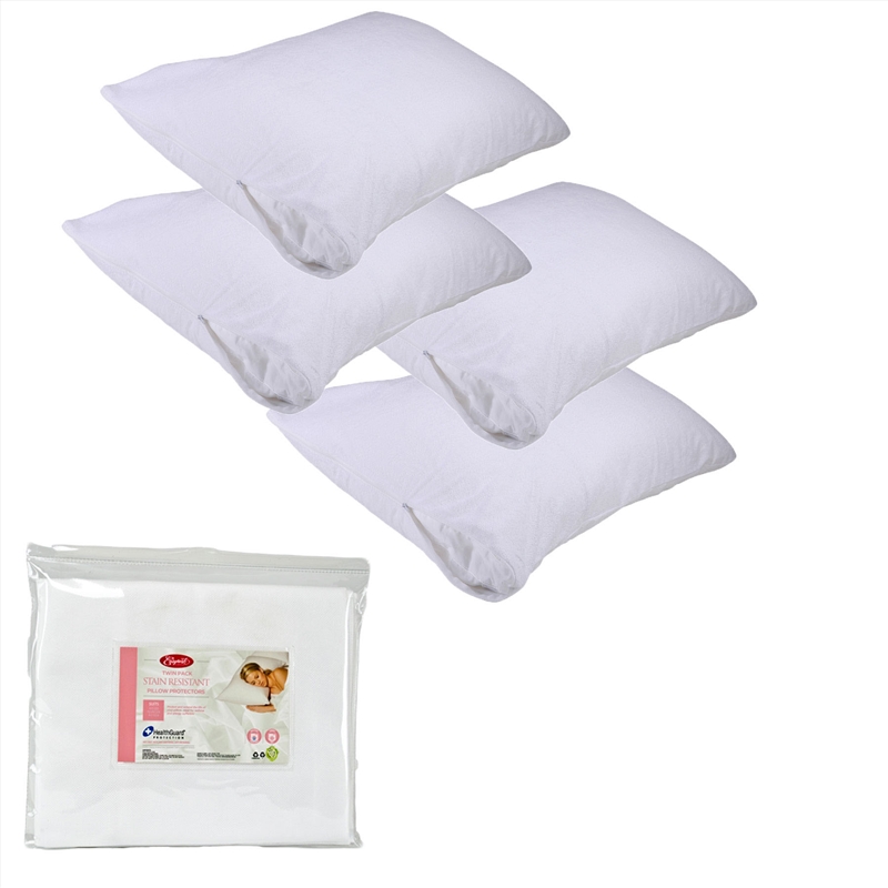 Easyrest Stain Resistant Standard Pillow Protectors 4 Pack/Product Detail/Manchester