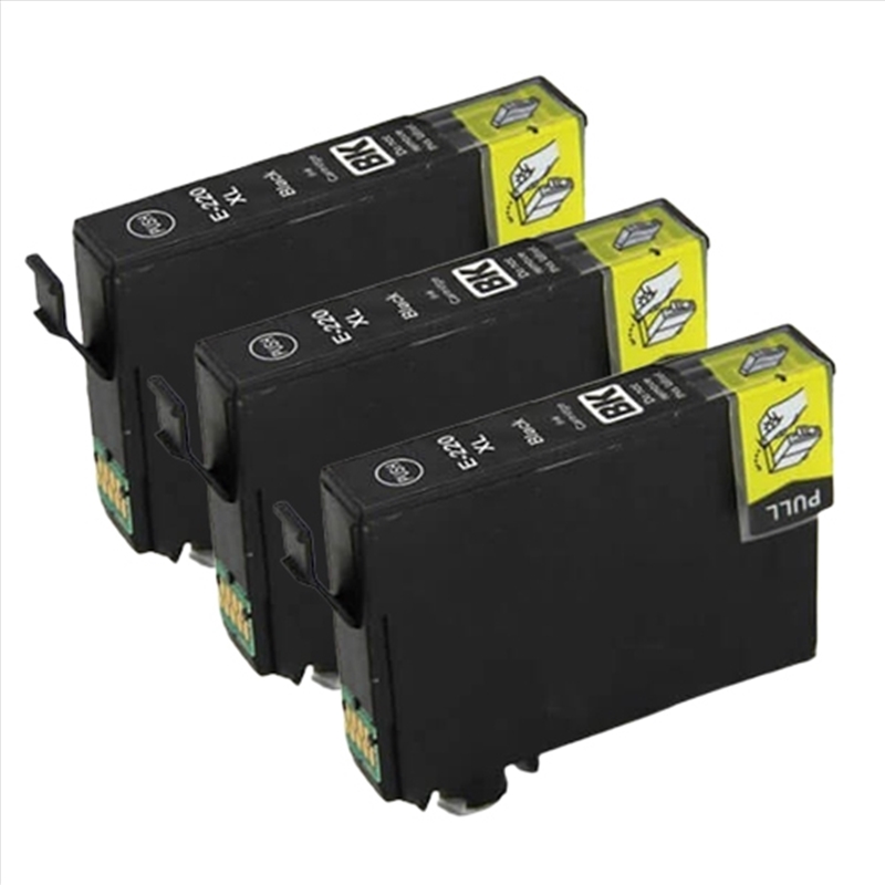 Compatible Premium 3 x 220XLBK  High Yield Black Ink Cartridge - for use in Epson Printers/Product Detail/Stationery