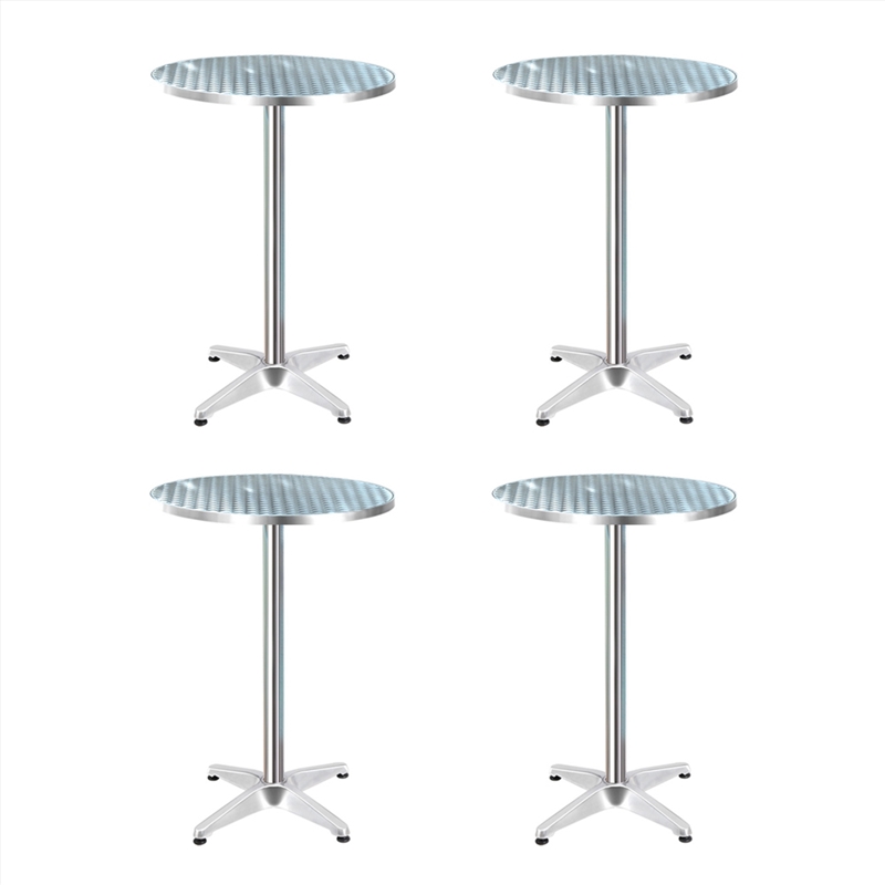 Gardeon 4pcs Outdoor Bar Table Furniture Adjustable Aluminium Cafe Table Round/Product Detail/Outdoor