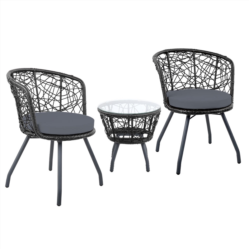 Gardeon Outdoor Patio Chair and Table - Black/Product Detail/Outdoor