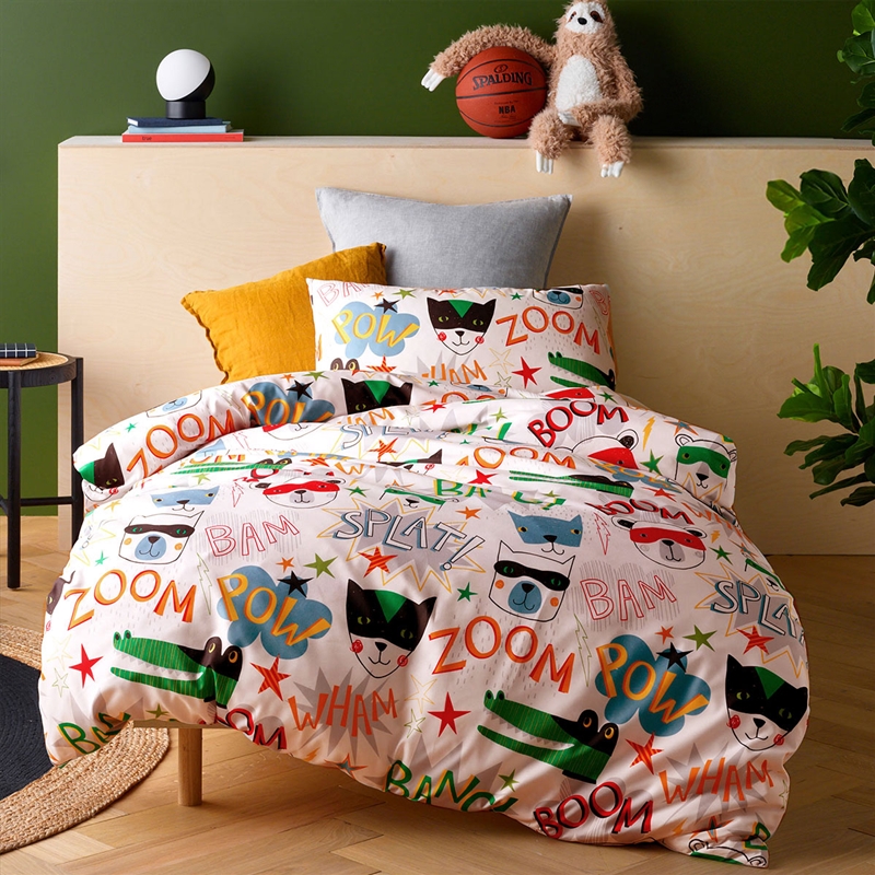 Happy Kids Superhero Quilt Cover Set Single/Product Detail/Manchester