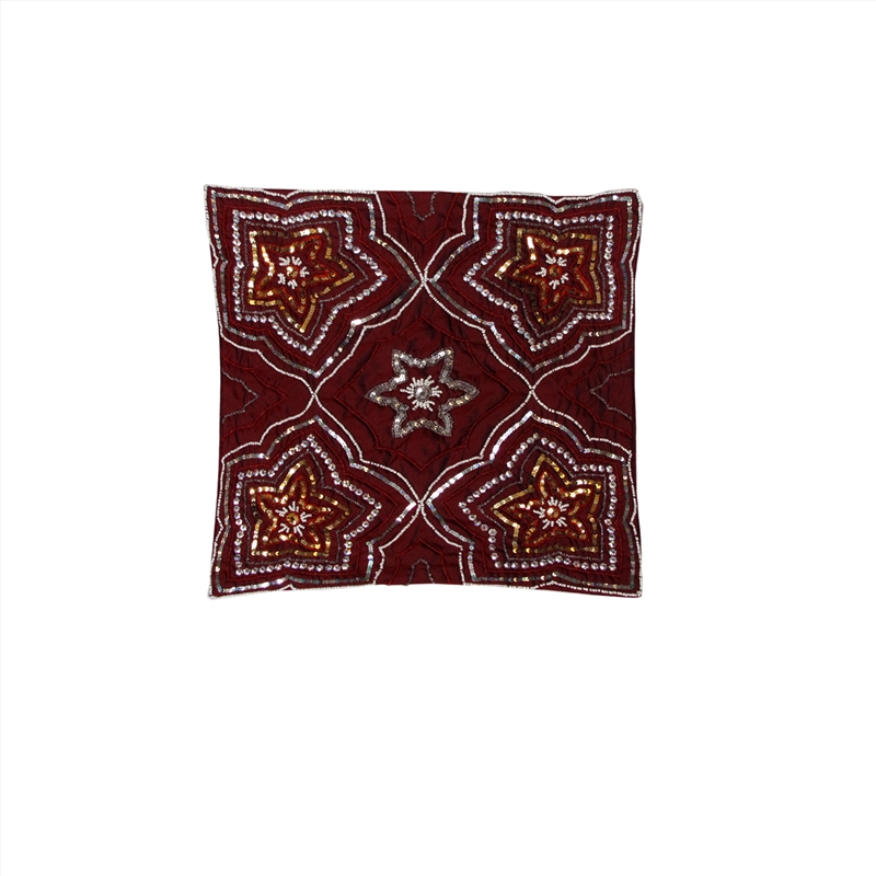 IDC Homewares Sequin Cushion Cover Maya Burgundy/Product Detail/Cushions