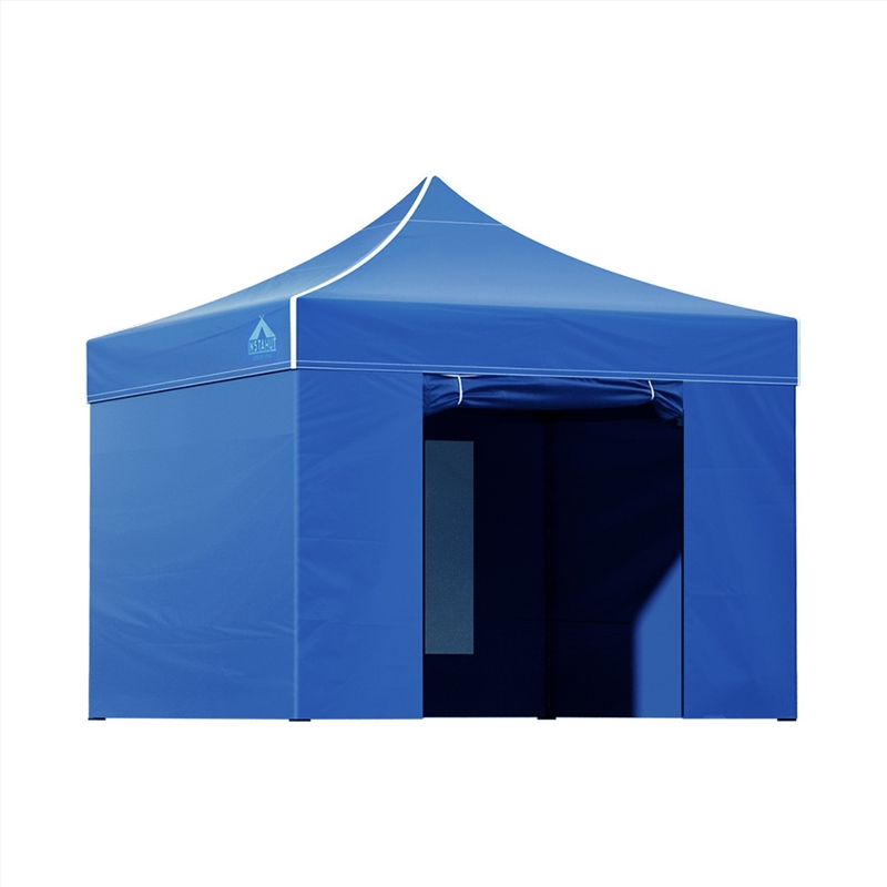 Instahut Gazebo Pop Up Marquee 3x3m Folding Wedding Tent Gazebos Shade Blue/Product Detail/Outdoor