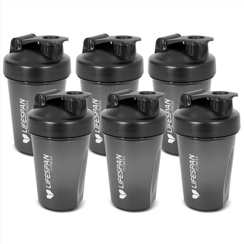 Lifespan Fitness Shaker Bottle 500ml in Black (Pack of 6)/Product Detail/Gym Accessories