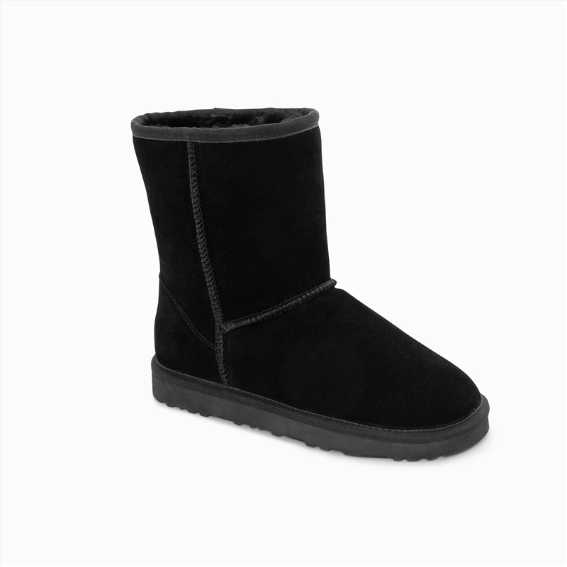 Ugg Boots Genuine Australian Sheepskin Unisex Short Classic Suede (Black, EU39)/Product Detail/Apparel