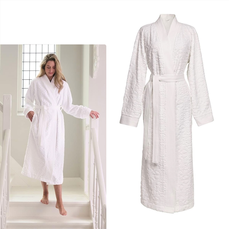PIP Studio Mosaic de Pip White Cotton Bathrobe Medium/Product Detail/Apparel