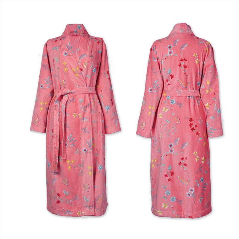PIP Studio Les Fleurs Cotton Bath Robe Pink M/Product Detail/Apparel