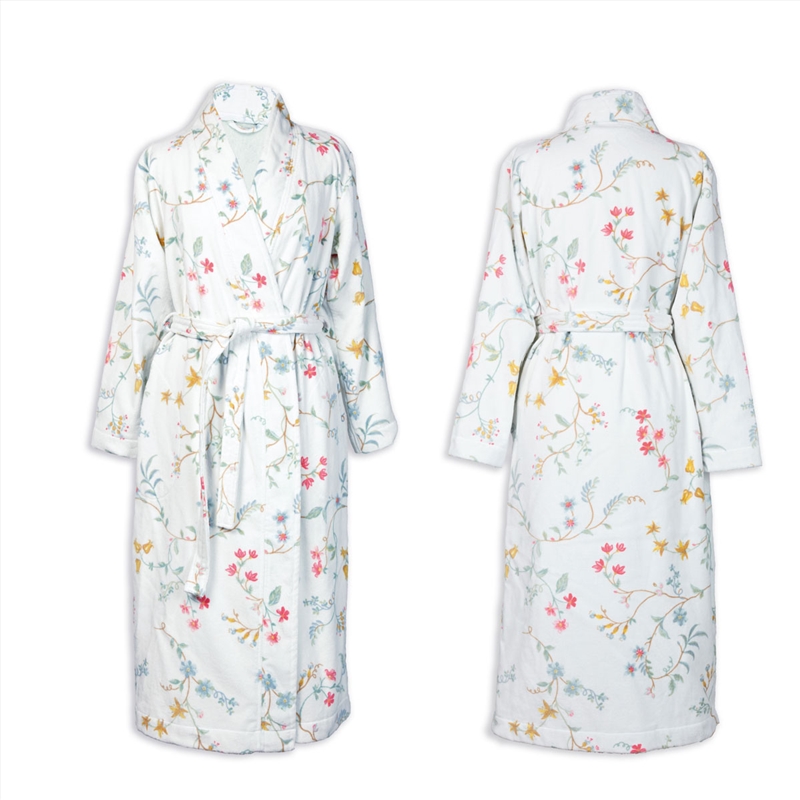 PIP Studio Les Fleurs Cotton Bath Robe White M/Product Detail/Apparel