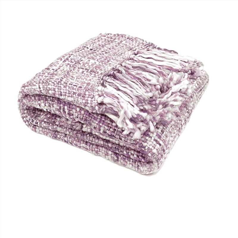 Rans Oslo Knitted Weave Throw 127x152cm - Lilac Hint/Product Detail/Manchester