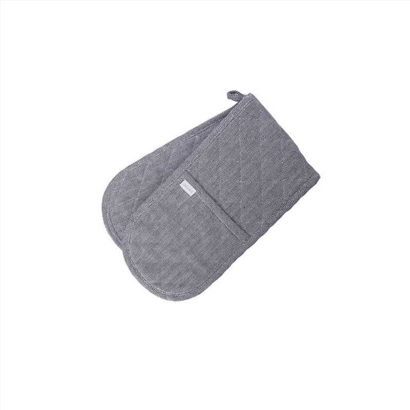 Rans Herringbone Black Cotton Double Oven Mitt/Product Detail/Homewares