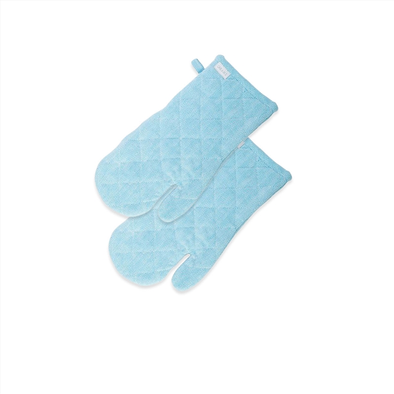 Rans Herringbone Blue Cotton Set of 2 Oven Gloves/Product Detail/Homewares
