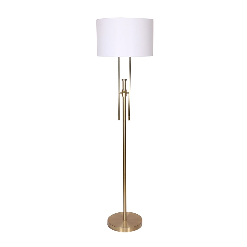Sarantino Brushed Gold Height-Adjustable Metal Floor Lamp/Product Detail/Lighting