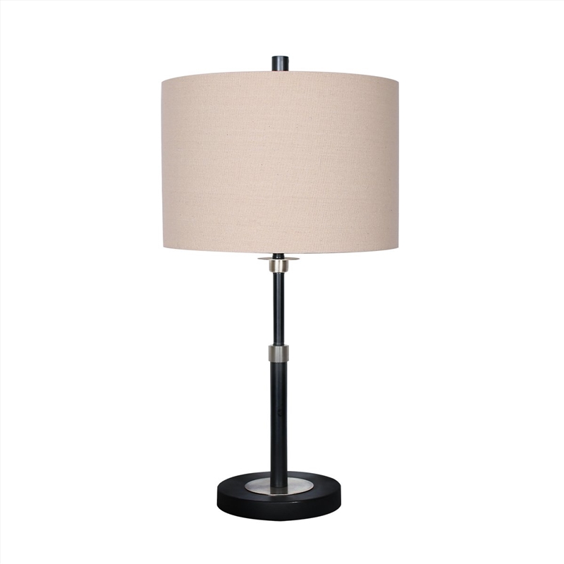 Sarantino Metal Table Lamp with Linen Drum Shade/Product Detail/Lighting