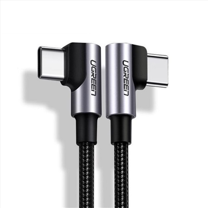 UGREEN 90 Degree Angle USB-C to 90 Degree Angle USB-C 5A Data Cable 1m(Black) - 70696/Product Detail/Cables