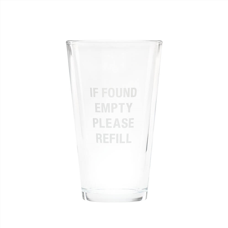 Pint Glass - Please Refill/Product Detail/Glasses, Tumblers & Cups